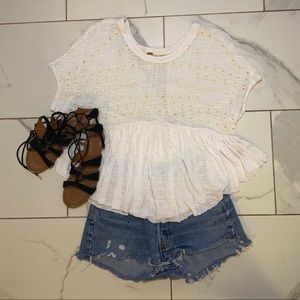 White Free People tee